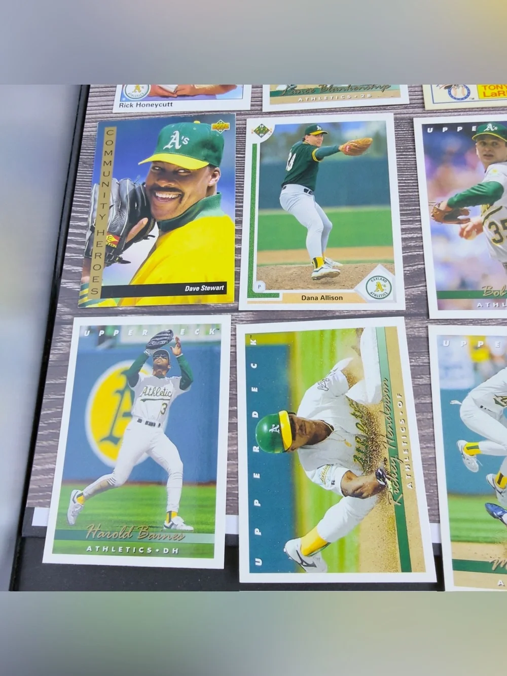 Oakland Athletics Vintage Baseball Card Lot Upper Deck Topps Fleer (24)